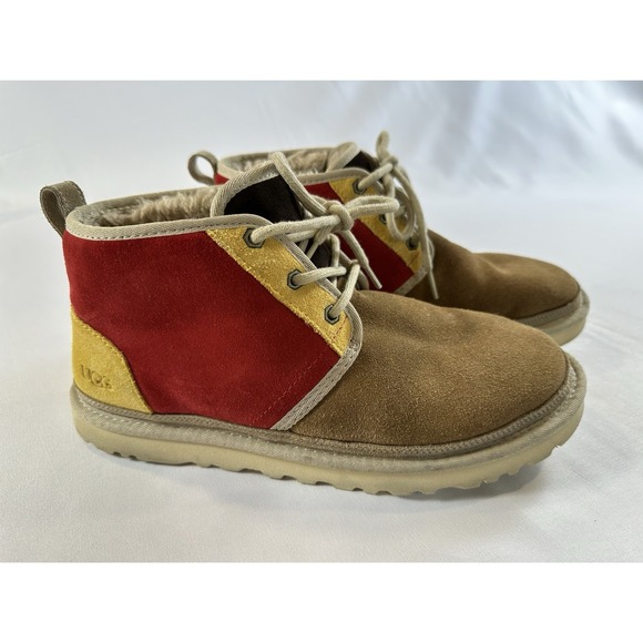 UGG Neumel Mashup Boots Men Sz 10 Brown Red Suede Chukka Ankle KC Chiefs main image 4
